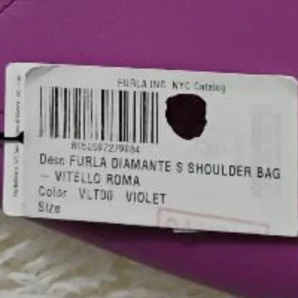 Furla Diamante S Shoulder Bag Violet NWT - Picture 5 of 10